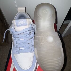 Nike Disrupt Dunks Soft light blue, white and grey